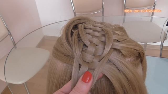 Коса Рыбий хвост с четырьмя дополнительными прядями. Видео-урок. Hair tutorial смотреть онлайн