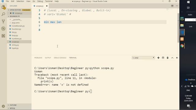 Python Tutorial for Beginners in Urdu/Hindi 10 : Variable Scope(Local, global) LEGB rule смотреть онлайн