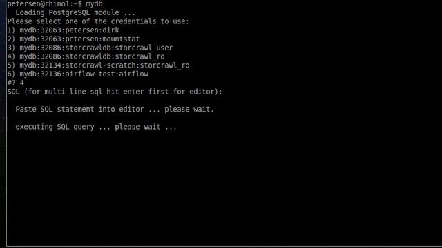 using 'mydb' wrapper script to retrieve data from postgres as csv смотреть онлайн