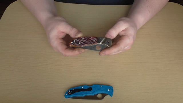 Spyderco Damascus Delica Jig Bone Orange. My IMHO... смотреть онлайн