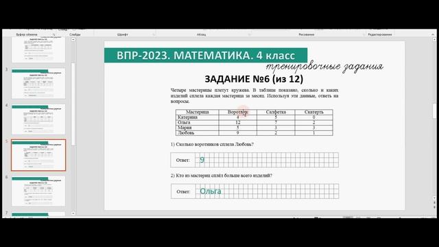 ВПР-2023 математика. 4 класс. Разбор тренировочных заданий №6 смотреть онлайн