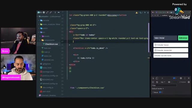 Primeiros passos com VUEJS | Tiago Matos | #PAPOTECH05 смотреть онлайн