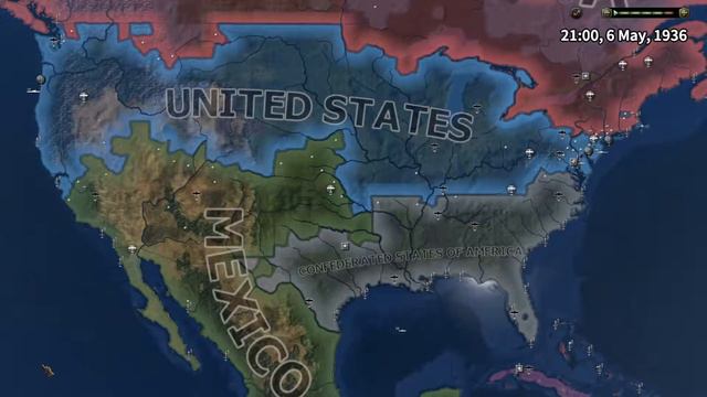 USA V N. AMERICA AND CSA test 3 (HOI4 TIMELAPSE) смотреть онлайн