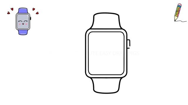 How To Draw Apple Watch | Learn To Draw Smart Watch - Easy