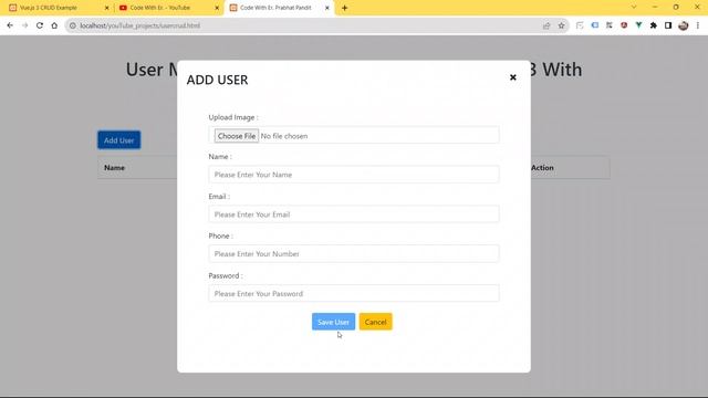 How To Create User Management App in Vue.js 3 Using Local Storage? | User Management App in Vue.js смотреть онлайн
