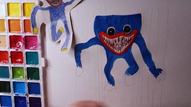 Как нарисовать Хаги Ваги Злого How to draw Huggy Wuggy МяуАрт