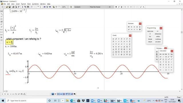 04 Wave Spectrum Using Mathcad
