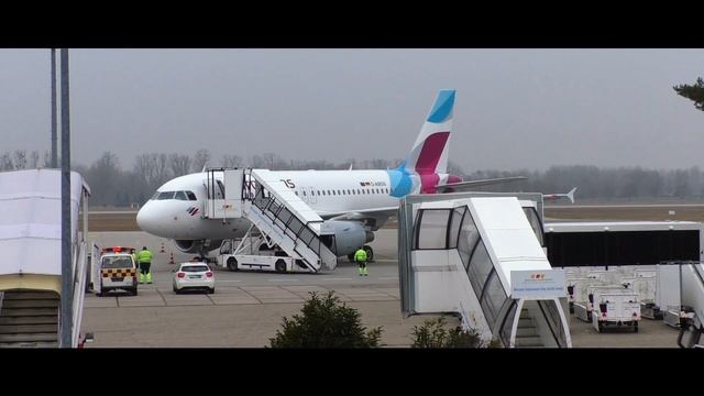FIRST ARRIVAL | Eurowings Airbus A319 at Baden Airpark смотреть онлайн
