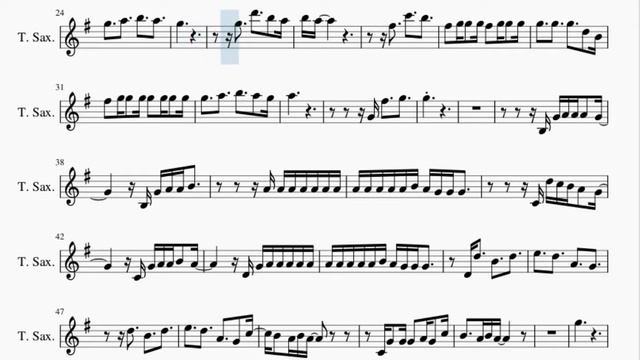 Tenor Sax Sheet Music: How to play Before You Go by Lewis Capaldi смотреть онлайн