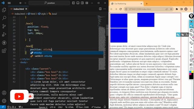 CSS Position Property: Static, Relative, Absolute, Fixed & Sticky | Learn CSS Position in Hindi смотреть онлайн