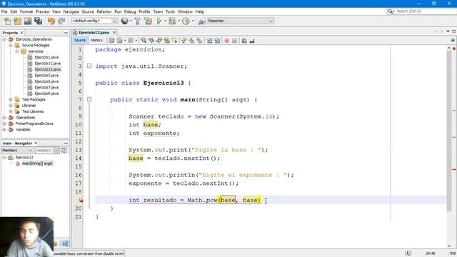 15 . Curso de Java II Operadores II Ejercicio - Calcular un número elevado a un exponente смотреть онлайн