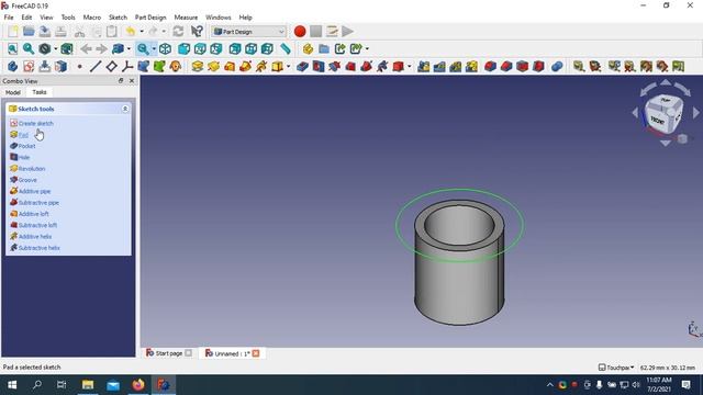 Free CAD 1.9 Tutorial for Beginners. Drawing a Stepper Motor Shaft Coupler смотреть онлайн