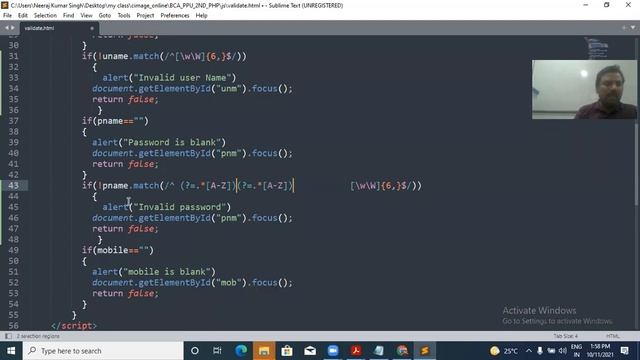 PHP WORKSHOP(Regular expression Implementation)for BCA 2ND YEAR,11-10-21 смотреть онлайн