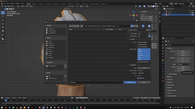 CLO Hair Register Process Setup Step by Step with Blender 3.6 and beyond (Latest OBJ Importer) смотреть онлайн