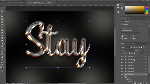 3D gold text effect in photoshop | photoshop tutorial| 2023 смотреть онлайн