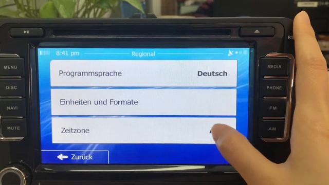 7” 2DIN Autoradio Navi GPS CD DVD DAB+ Für VW  Skoda Seat Wie Man KM / H In MPH ändert
