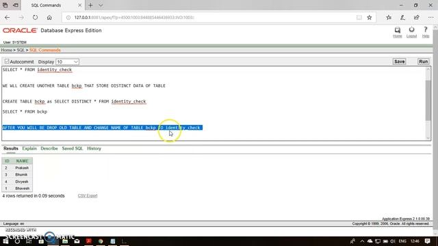 how to delete duplicate row in oracle or pl/sql смотреть онлайн