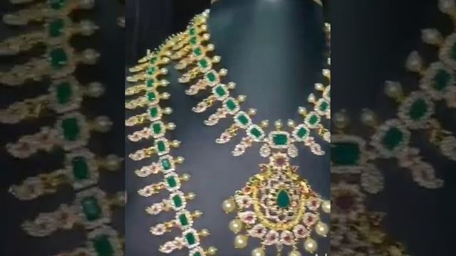 Gold Finish - Bridal / Semi-Bridal Sets - High Quality AD Stones with Pearl Hangings смотреть онлайн