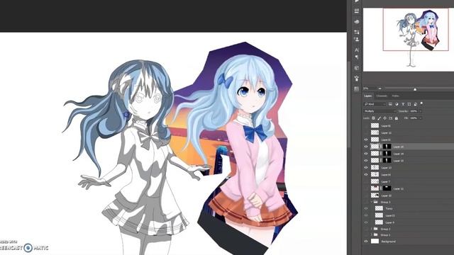 How to apply Basic Color Anime Style Character for Beginners Photoshop смотреть онлайн