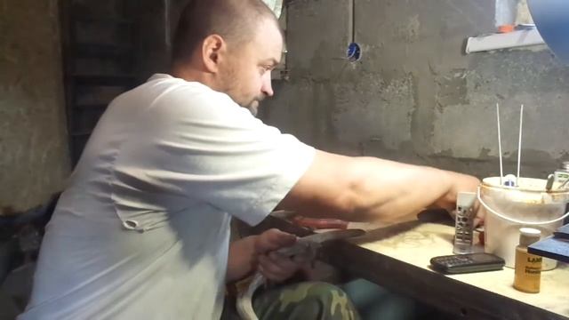 Мысли о закалке, небольшой тест клинка из стали 9хс смотреть онлайн