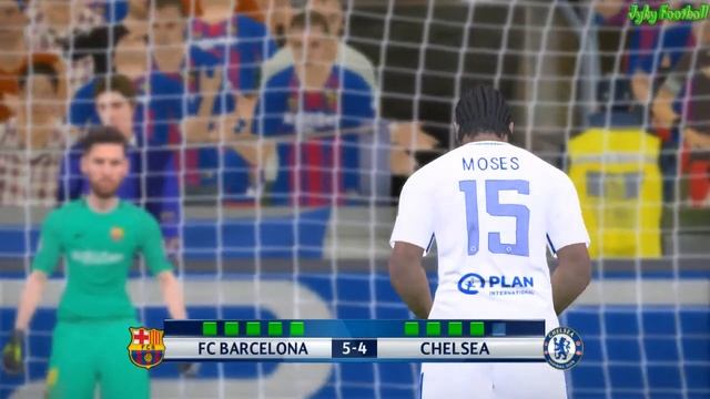 goalkeeper TINY MESSI vs goalkeeper GIANT HAZARD | BARCELONA VS CHELSEA | PES Gameplay PC смотреть онлайн