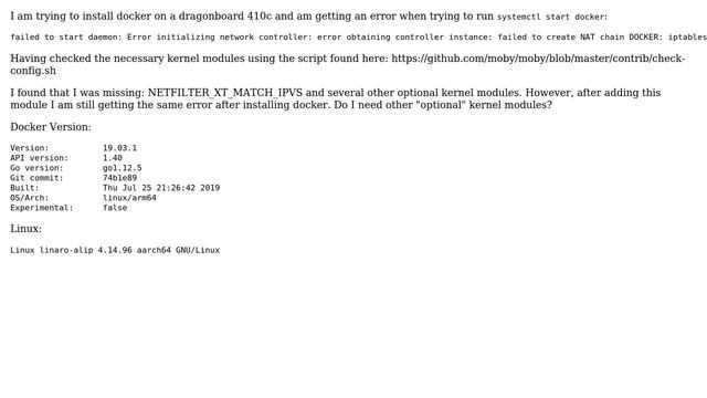 Which kernel moduules are really needed for docker installation? смотреть онлайн