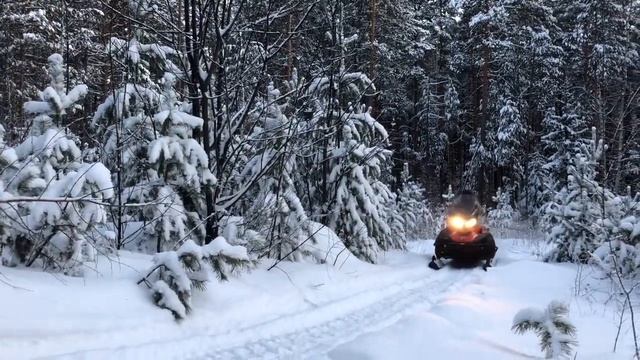 Из Екатеринбурга на скалы Чертово Городище на снегоходах смотреть онлайн