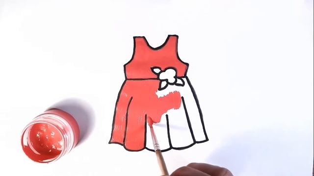 Как нарисовать ПЛАТЬЕ/Учим ЦВЕТА/Раскраска для детей/How to draw a DRESS/МУЛЬТИРУМ смотреть онлайн