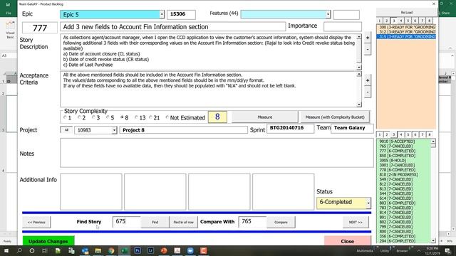 Product Backlog in Excel смотреть онлайн