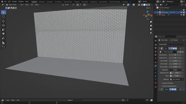 Procedural Brick Wall - Blender Geometry Nodes смотреть онлайн