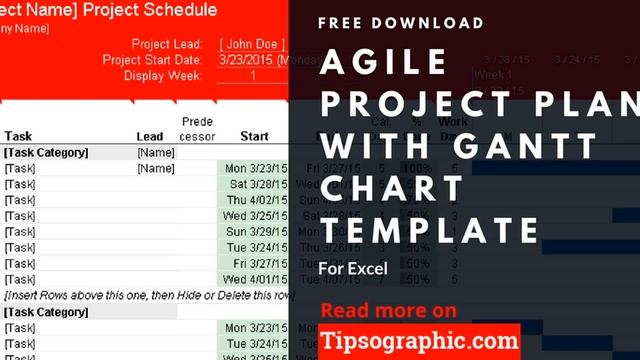 Agile Project Plan Template for Excel with Gantt Chart ► Free Download смотреть онлайн