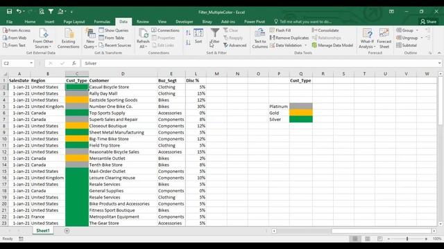 How to Filter by Multiple Colors in Excel смотреть онлайн