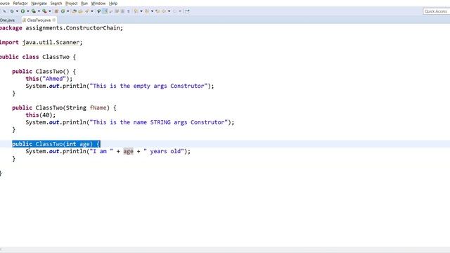 JAVA Constructor Chain смотреть онлайн