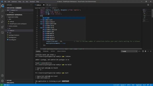 Ch 5 - Use Environment Variable in Node JS with TypeScript or Add .env file for configuration value смотреть онлайн