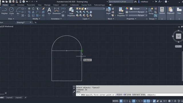 How to calculate the area of a selected object in AutoCAD-قياس مساحة شكل في الاوتوكاد смотреть онлайн