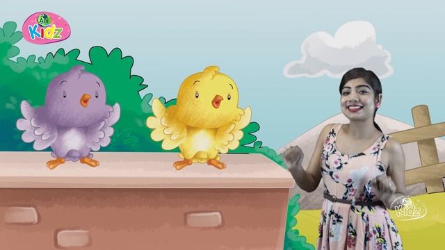 Two Little Dicky Birds - Action Rhymes with Lyrics | Best English Nursery Rhymes | Anikidz смотреть онлайн