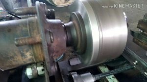 Установка токарного патрона на планшайбу. Тест токарного станка.