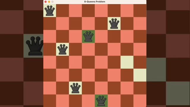 Pygame visualization of 8 Queens Problem Backtracking смотреть онлайн