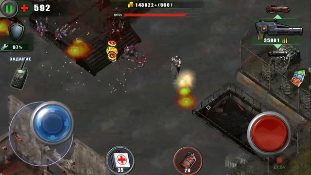 Zombie Shooter free android Быстрое уничтожение босса . смотреть онлайн