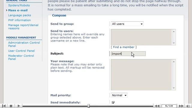 Send a mass email to users in phpBB by VodaHost web hosting смотреть онлайн