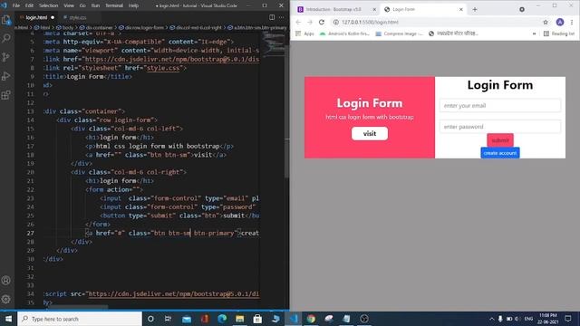 DESIGN - HTML CSS Login FORM with Bootstrap #WebDesign #AkashDhakad смотреть онлайн