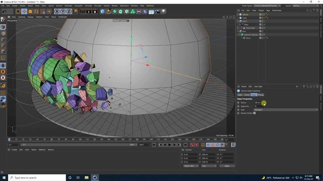 Cinema 4D Tutorial For Beginner - Voronoi Fracture Looping Animation смотреть онлайн