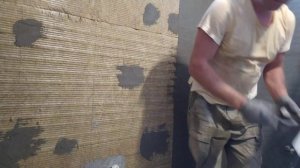 Армирование сеткой по фасадной мин плите (технониколь)