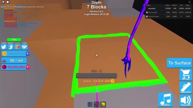 12.122.122.122.122T Blocks Mined.. (Roblox Mining Simulator) смотреть онлайн
