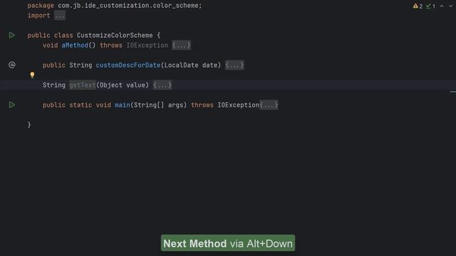 IntelliJ IDEA: Customizing Color Scheme