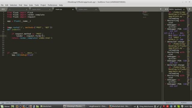 3 Blockchain на Python - Создание веб-интерфейса на Flask смотреть онлайн