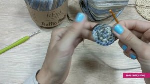 Вяжем салфетку из рафии. Мастер класс