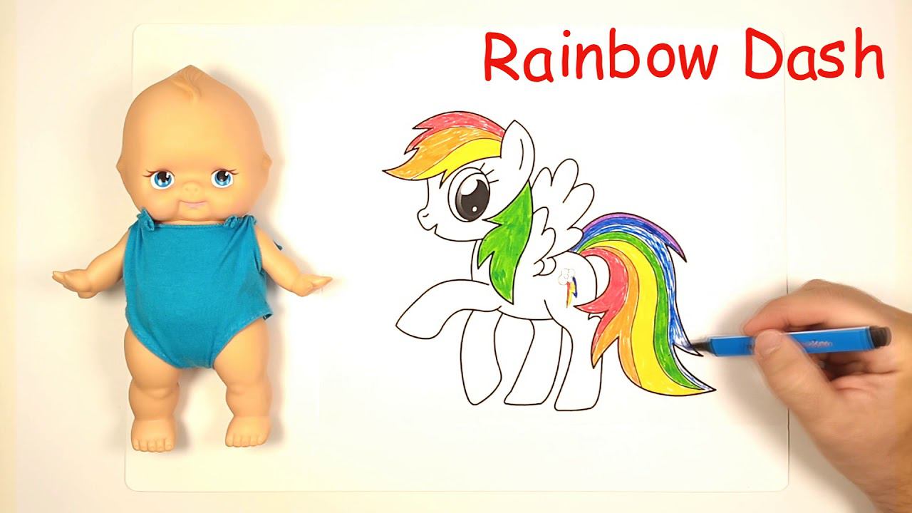 My Little Pony Coloring book. Rainbow Dash and Rarity смотреть онлайн
