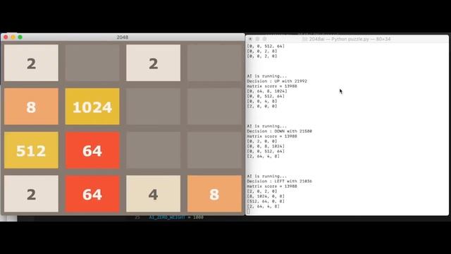 A.I. program plays the 2048 puzzle смотреть онлайн