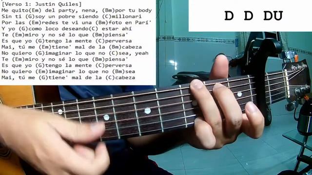 Justin Quiles Maluma - La Botella | Guitar Tutorial смотреть онлайн
